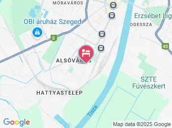 Kálmán Panzió Szeged a térképen