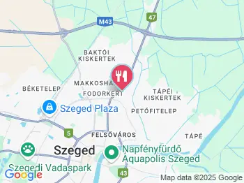 Kék Csillag Étterem és Bálterem Szeged a térképen