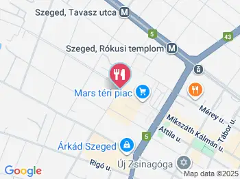 Lángosgyár Szeged a térképen