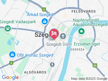 Partium Hotel Szeged a térképen