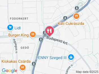 PizzaFutár Szeged a térképen