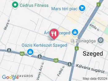 Pizzárium Szeged a térképen