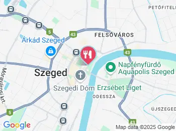 Kajak Szeged a térképen