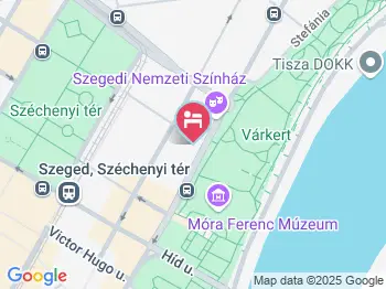 Régi Hungária Hotel Szeged a térképen