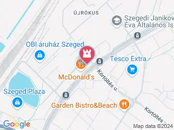 Rókusi víztorony Szeged a térképen