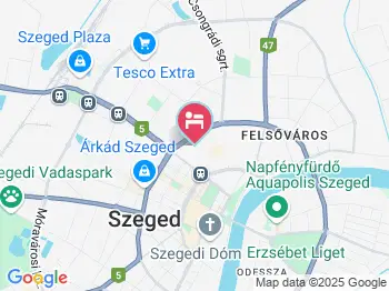 Romzsa Tódor Kollégium Szeged a térképen