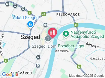 Roosevelt téri Halászcsárda Szeged a térképen
