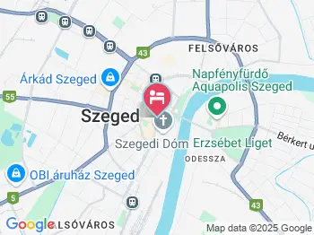 Royal Hotel Szeged a térképen