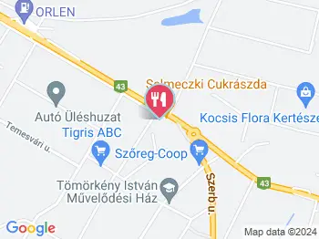 Selmeczki Cukrászda Szeged a térképen