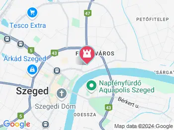 Szeged múzsája-szobor Szeged a térképen