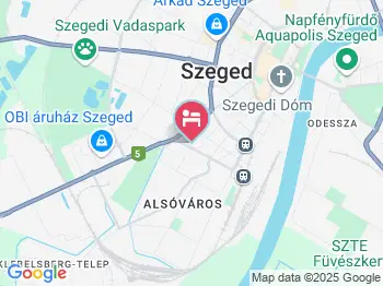 Szivárvány Panzió Szeged a térképen