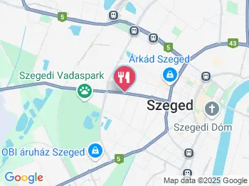 Szuper Hamburger Szeged a térképen