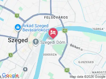 Tisza Gyöngye Apartmanok Szeged a térképen