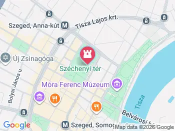 Tisza Lajos emlékszobor Szeged a térképen