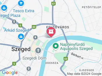 Tisza-szobor Szeged a térképen