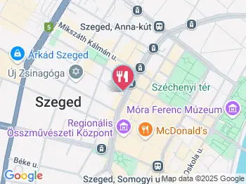 Tiszavirág Étterem Szeged a térképen