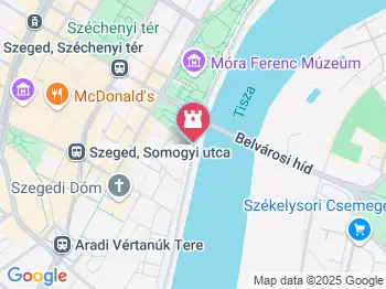 Tiszavirágzás szobor Szeged a térképen