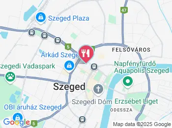 Vármegye Étterem Szeged a térképen