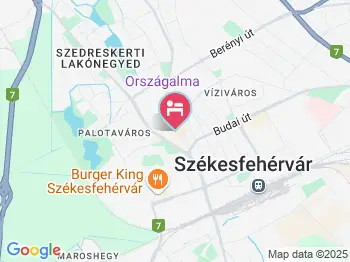 Centrál Vendégház Székesfehérvár a térképen