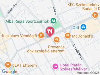 Gránit Pékség Székesfehérvár a térképen