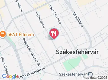 Hotel Platán étterme Székesfehérvár a térképen