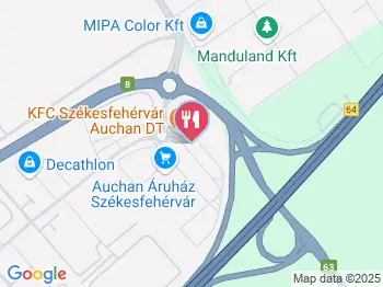 Kentucky Fried Chicken - Auchan Székesfehérvár a térképen