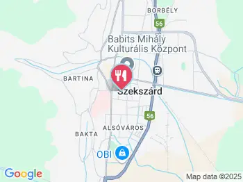 Stefán Ételbár Szekszárd a térképen