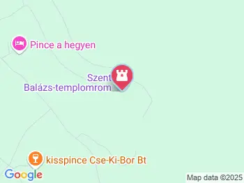 Szent Balázs templomrom Szentantalfa a térképen