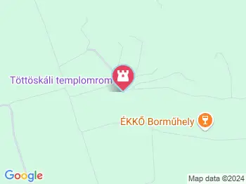 Töttöskáli templomrom Szentbékkálla a térképen