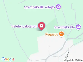 Velétei palotarom Szentbékkálla a térképen