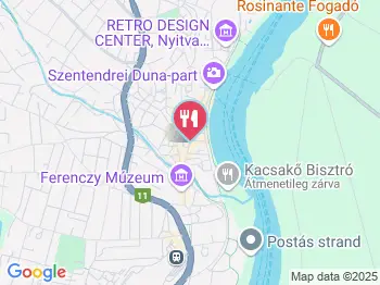 Akácoskert Sütibolt Szentendre a térképen