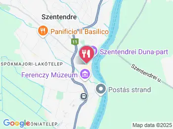 Aranysárkány Vendéglő Szentendre a térképen