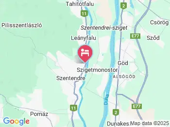 Hotel Panzió 100 Szentendre a térképen