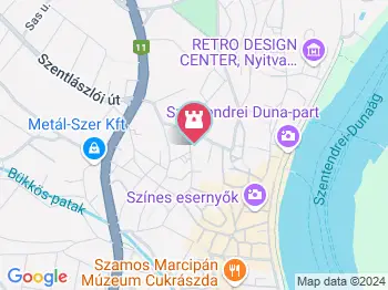 Katona József befejezetlen szobra Szentendre a térképen