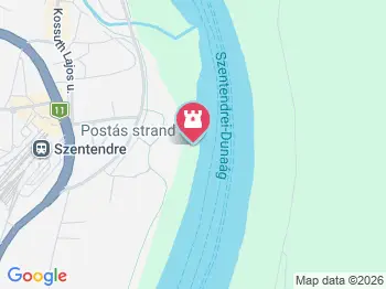 Postás strand Szentendre a térképen