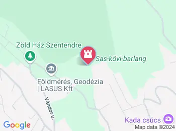 Sas-kövi-barlang Szentendre a térképen