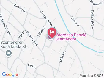 Vadrózsa Panzió Szentendre a térképen