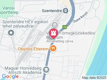 Városi Tömegközlekedési Múzeum Szentendre a térképen