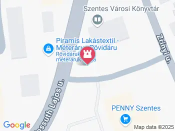Olvasó nő szobor Szentes a térképen
