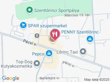 Anna Bár & Étterem Szentlőrinc a térképen