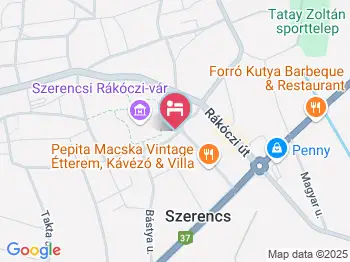 Huszárvár Szálló Szerencs a térképen