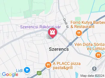 Szerencsi Rákóczi-vár Szerencs a térképen