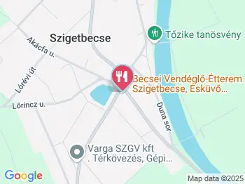 Becsei Vendéglő Szigetbecse a térképen