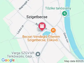 Ulmer Schachtel Szigetbecse a térképen