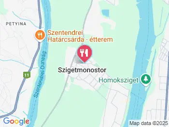 Bacchus Étterem Szigetmonostor a térképen