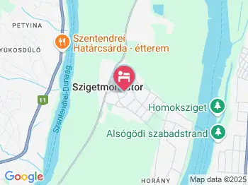 Rosinante Fogadó Szigetmonostor a térképen