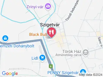 Black Bull Pizzéria Szigetvár a térképen