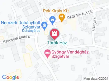 Török Ház Szigetvár a térképen