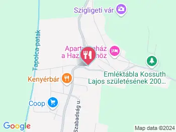 Aranypatkó Kisvendéglő Szigliget a térképen