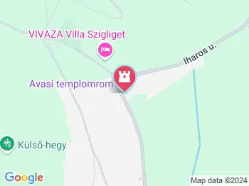 Avasi templomrom Szigliget a térképen